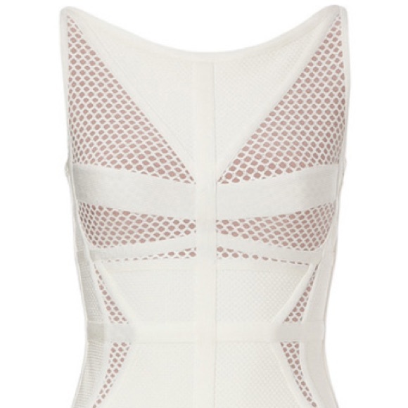 Herve Leger Cocktail Dress Bridal Shower - Sheath with Mesh Inserts - Picture 7 of 11